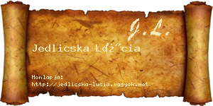 Jedlicska Lúcia névjegykártya